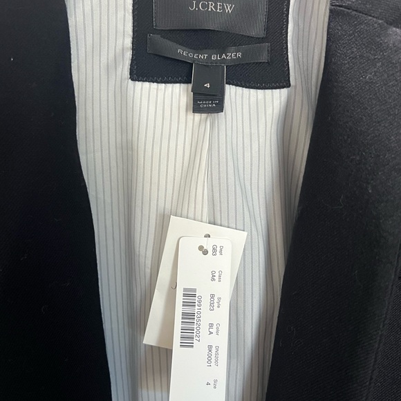 NWT J Crew Regent Blazer Black Wool 4 - Picture 2 of 5
